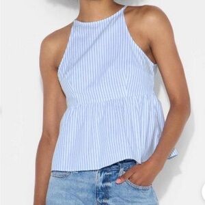 Wild Fable Light Blue Striped Halter Top